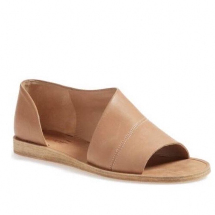 Vince Tabitha Leather Open Toe Half D' Orsay Minimalist Sandals Women's Size 7m